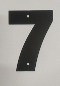  Номер дверной "7" черный, металлический, 100мм 