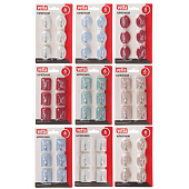 ВЕСЕЛЫЙ РОДЖЕР Крючки самоклеящиеся на блистере, 6 шт, 5 цветов, WF-104 440-108 ВЕСЕЛЫЙ РОДЖЕР Крючки самоклеящиеся на блистере, 6 шт, 5 цветов, WF-104 440-108