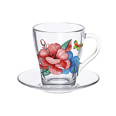  Чайная пара ОСЗ Анемоны стекло 878-585 