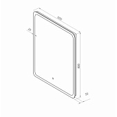  Зеркало с LED подсветкой Bruno Led 600х800 с сенсором Континент 