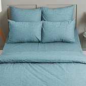 Простыня на резинке Цвет Эмоций, 200х200х20 см, поплин, серо-голубой текстура Простыня на резинке Цвет Эмоций, 200х200х20 см, поплин, серо-голубой текстура