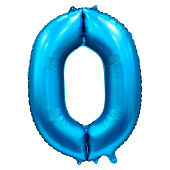 Шар воздушный фольгированный Цифра 0 81см синий Шар воздушный фольгированный Цифра 0 81см синий