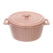 Кастрюля для запекания 2л "Акварель" 22х18х10см, розовая 315-0211 Кастрюля для запекания 2л "Акварель" 22х18х10см, розовая 315-0211