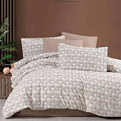  Комплект постельного белья EFOR RANFORCE (PALMIYE KAHVE) 100% хлопок евро 