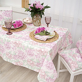 Скатерть (рогожка) d145 Радушная хозяйка Пионы Скатерть (рогожка) d145 Радушная хозяйка Пионы