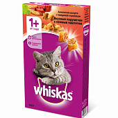 Сухой корм Whiskas говядина, подушечки с паштетом, 350г 