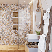  Плитка  50х25 Marmaris белый пэчворк GT129VG /Global Tile (1,375м2) 