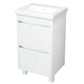 Тумба Stella 60 напольная с двумя ящиками Белый/Сосна Белая с раковиной Como 60 Stl.01.60/21WSW Encanto Тумба Stella 60 напольная с двумя ящиками Белый/Сосна Белая с раковиной Como 60 Stl.01.60/21WSW Encanto