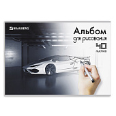 Альбом для рисования А4 40л., Brauberg, скоба, глянцевый лак, 202х285 мм, Суперавто, 105093 Альбом для рисования А4 40л., Brauberg, скоба, глянцевый лак, 202х285 мм, Суперавто, 105093