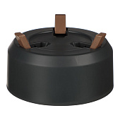Кашпо 'Грация прайм' 2,25 л d=220мм h=125мм антрацит К1673 Кашпо 'Грация прайм' 2,25 л d=220мм h=125мм антрацит К1673
