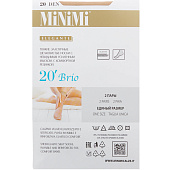  Носки женские MINIMI Brio 20, 2 пары, цвет Caramello, размер единый 