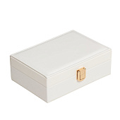  Шкатулка для украшений Матовая гладь. Прямоугольная, 16х11,5х5,5 см, белый, 9743494 