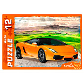 Пазлы 12 элементов Крутые автомобили П12-1555 Пазлы 12 элементов Крутые автомобили П12-1555