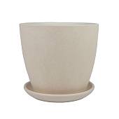 Горшок Замша №3. 2,15л, белый бутон Горшок Замша №3. 2,15л, белый бутон