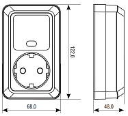 Блок Универсал Олимп верт. 1кл с подсв+роз с/з О0039 Блок Универсал Олимп верт. 1кл с подсв+роз с/з О0039