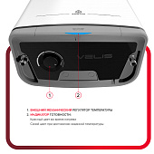 Водонагреватель накопительный 50л 2 кВт 781х275х511 ABS VLS PRO INOX R ARISTON