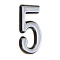  Номер дверной "5" (хром) пластик АЛЛЮР 