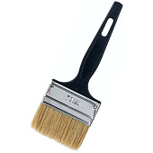 Кисть плоская Стандарт 70х6мм, натуральная щетина, черная пластиковая ручка, АКОР Кисть плоская Стандарт 70х6мм, натуральная щетина, черная пластиковая ручка, АКОР