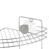 Полка угловая 2-ярусная хром крепление присоски W2672 STONE 109066 Рыжий кот Полка угловая 2-ярусная хром крепление присоски W2672 STONE 109066 Рыжий кот