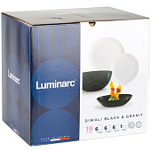 Столовый набор Luminarc Diwali Black and Granit 19 предметов P4358 Столовый набор Luminarc Diwali Black and Granit 19 предметов P4358