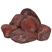  Камень Банные штучки, Яшма"сургучная, обвалованный, средняя фракция (70-140 мм), 10 кг 