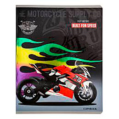 Тетрадь 48л. А5, клетка, скрепка, Огненные мотогонки, 48-5182 Тетрадь 48л. А5, клетка, скрепка, Огненные мотогонки, 48-5182