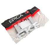 Рамка для розеток и выключателей, 1 пост, цвет алюминий, EKF Эпика Рамка для розеток и выключателей, 1 пост, цвет алюминий, EKF Эпика