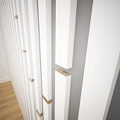 Рейка МДФ Бриона Белый 16х40х2700мм /Стелла   Рейка МДФ Бриона Белый 16х40х2700мм /Стелла