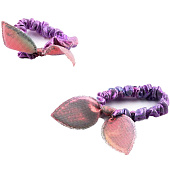  Резинки для волос ушки 2шт d 4см, цвет: розовый 