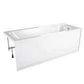  Ванна акриловая Strict 160х70х57см глубина 44см без экрана и ножек МетаКам 