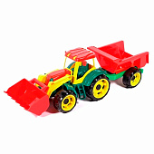 Трактор Трудяга с прицепом, 54х14,5х16см, 40-0065 Трактор Трудяга с прицепом, 54х14,5х16см, 40-0065