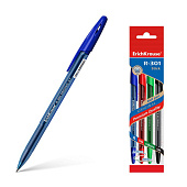  Ручка шариковая Erich Krause R-301 Original Stick узел 0.7мм, европодвес, микс 4В 46776 4639361 