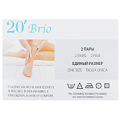 Женские носки MINIMI Brio 20, 2 пары, цвет Nero, размер единый Женские носки MINIMI Brio 20, 2 пары, цвет Nero, размер единый