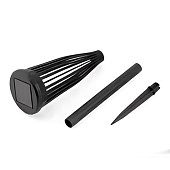  Фонарь садовый 17х7.5см h=44см на ножке, солнечная батарея, теплый белый арт.2025-3564 