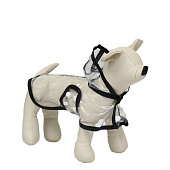  Дождевик для собак, размер XS (ДС 18, ОГ 25-30, ОШ 25 см), чёрный   9381227 