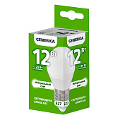 Лампа LED 12Вт Е14, шар, 4000К нейтр. бел. GENERICA Лампа LED 12Вт Е14, шар, 4000К нейтр. бел. GENERICA