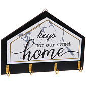  Ключница настенная "ЛОФТ ТАМБЛ", четыре крючка, 20,2х14см 546-165 