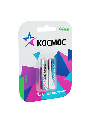 Батарейка LR03, 2шт,AAА, Космос Батарейка LR03, 2шт,AAА, Космос