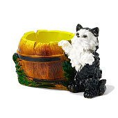 Кашпо фигурное "Котенок с бочкой" 23х14х15см 871813 Кашпо фигурное "Котенок с бочкой" 23х14х15см 871813