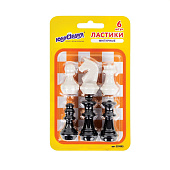 Набор ластиков фигурные ЮНЛАНДИЯ "Шахматы" НАБОР 6 шт., черно-белые, 229593 Набор ластиков фигурные ЮНЛАНДИЯ "Шахматы" НАБОР 6 шт., черно-белые, 229593