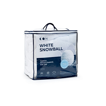  Одеяло 172х205 стеганое Snowball белый, ОСВ_SB-6312у 