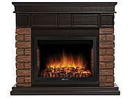  Портал Firelight Bricks Wood 30" камень коричневый, шпон темный дуб 120х96х34 