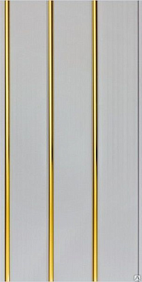  Потол.панель 3-х секц. 2950х240х7,5 ПВХ EuroStyle белая/золото 