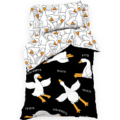 Комплект постельного белья 1,5 спальный Этель Гусь-обнимусь бязь 10708401 Комплект постельного белья 1,5 спальный Этель Гусь-обнимусь бязь 10708401