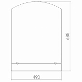  Зеркало Шанс с полочкой 500х590 Континент 