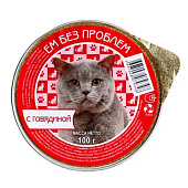 Влажный корм для кошек Ем без проблем 100г говядина