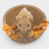 Конфетница, Autumn forest 17х14 см, коричневая, Белка ANLAF-1 Конфетница, Autumn forest 17х14 см, коричневая, Белка ANLAF-1