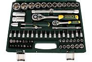 Набор инструментов, 82 предм., 1/2", 1/4", CrV, пластиковый кейс, KRAFTOOL  X-Drive 82