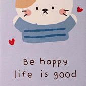  Зеркало "Be happy life is good", purple 