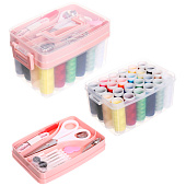 Швейный набор для рукоделия в боксе "Favorite Hous ", пудровый, 29 предметов, 8х13 см, 333-804 Швейный набор для рукоделия в боксе "Favorite Hous ", пудровый, 29 предметов, 8х13 см, 333-804